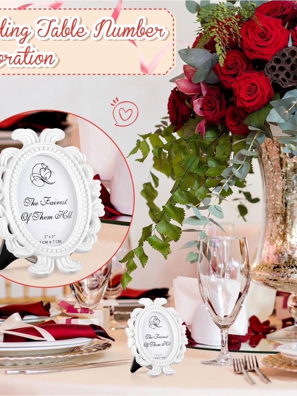 White Oval Photo Frame Set - Picture 3 of 3